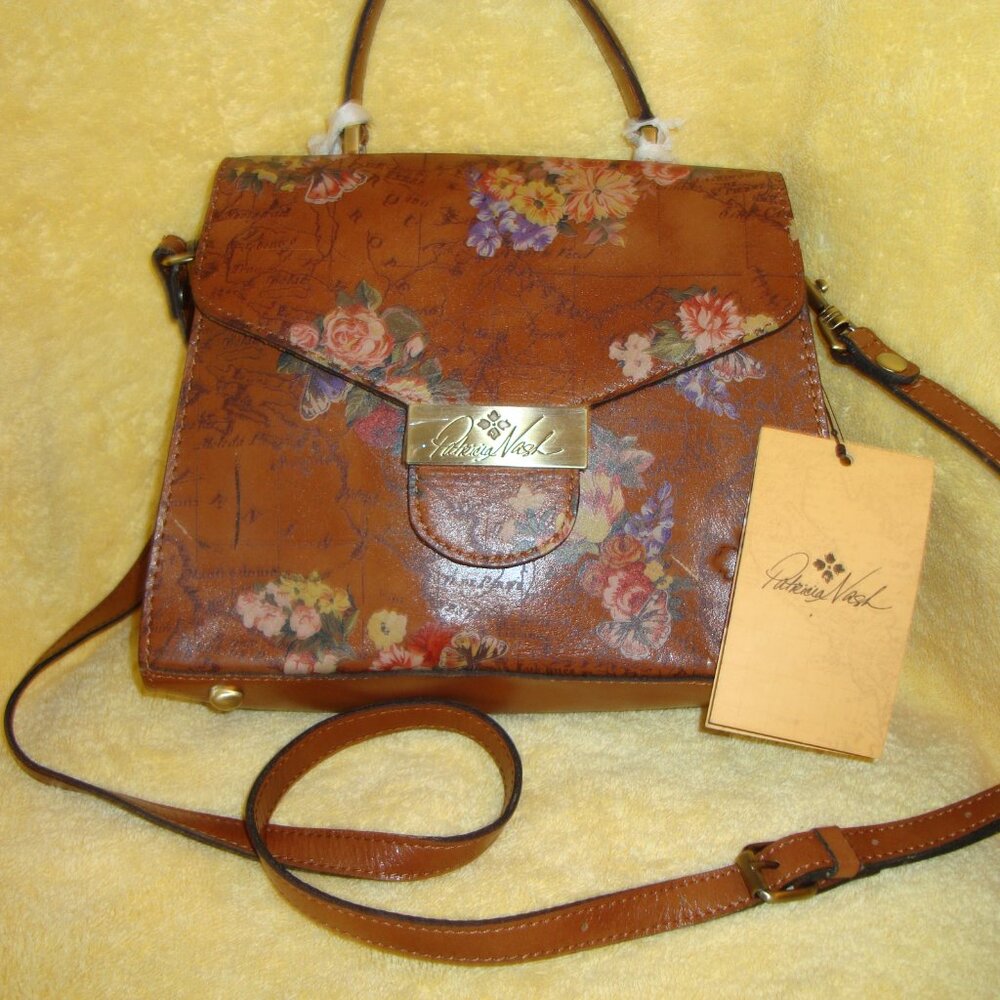 Patricia Nash Casotta English Floral Map Handbag NEW WITH TAGS!
